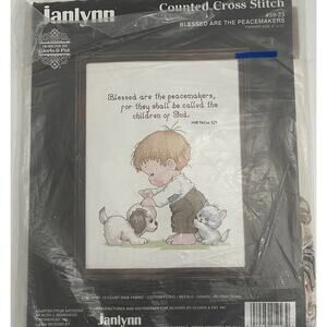 Janlynn 59-23 Blessed Are the Peacemakers Cross Stitch/Crewel  Kit 9" x 12"